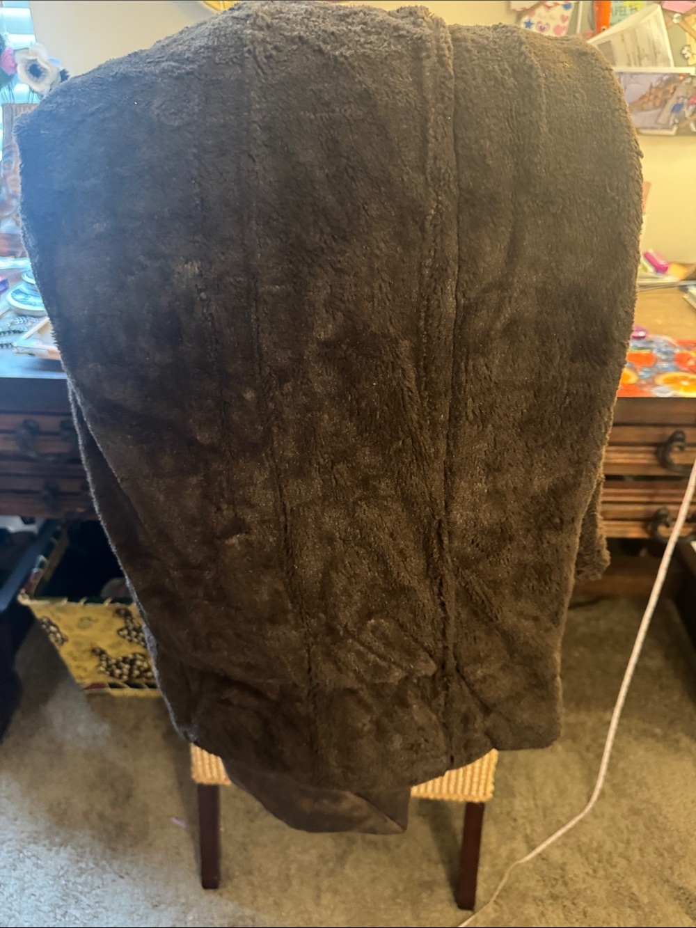 Brown Faux Fur Blanket